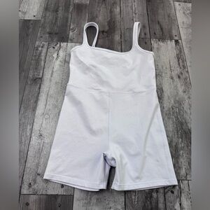 Aritzia Wilfred Free Freestyle Romper Open Back Lavender Large Tank Shorts